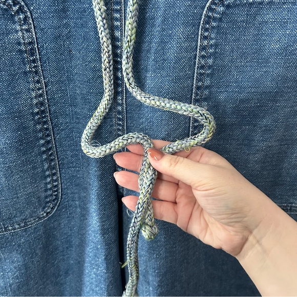 NWT Free People Lantana Cropped Denim Coverall Jumpsuit - Picture 5 of 7